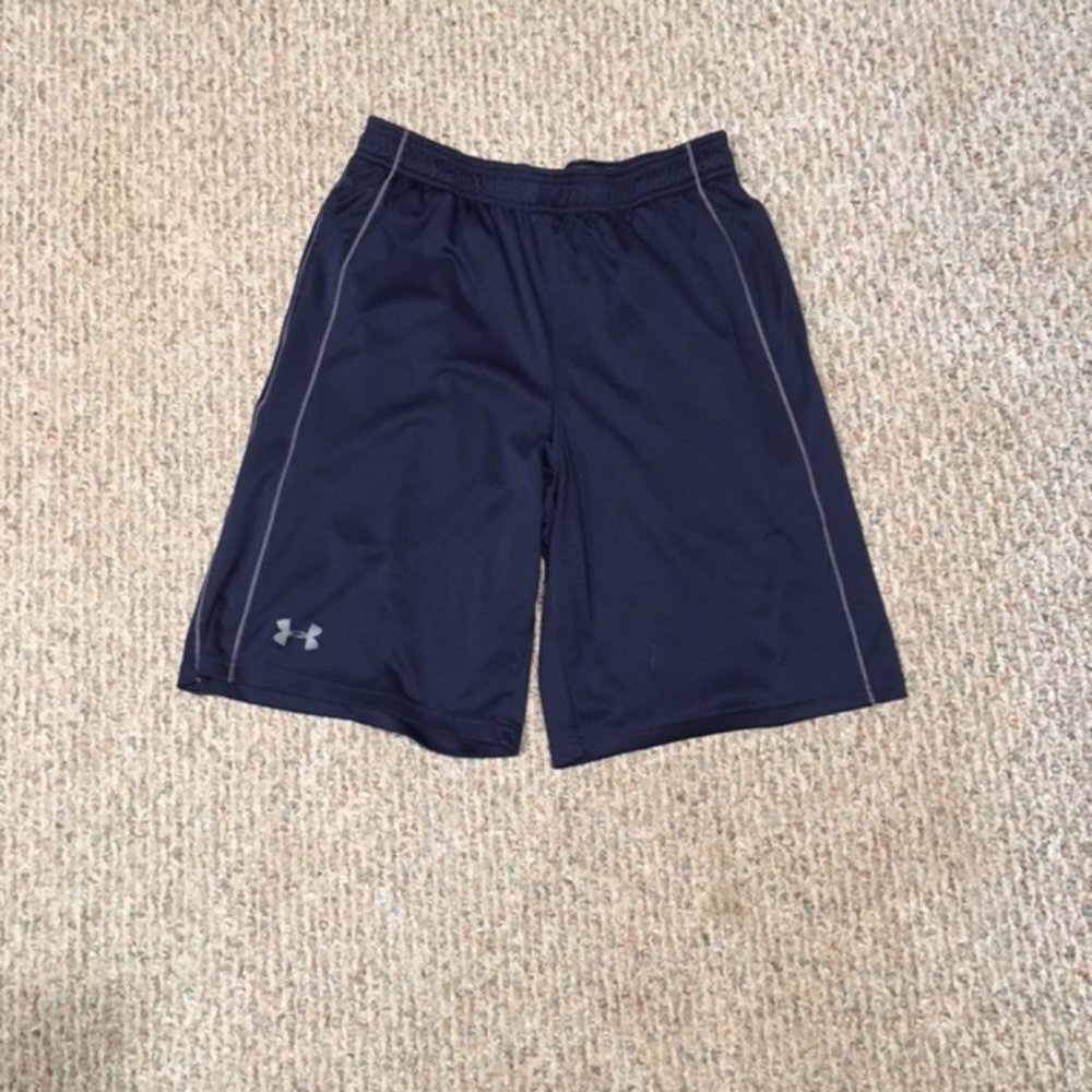 Men's Under Armour Basketball Athletic Shorts Solid Blue Medium (M)